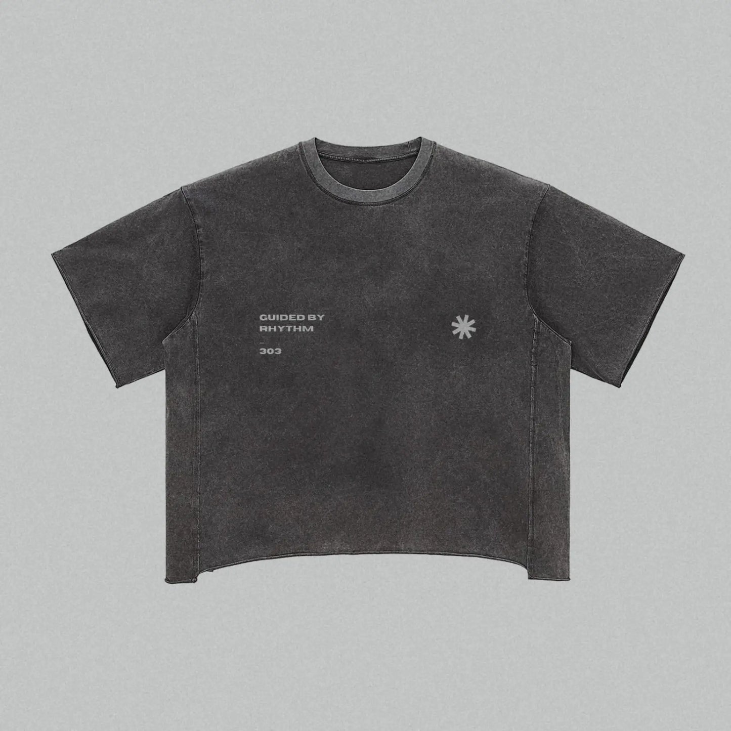 District 303 Heavyweight Boxy Tee - Industrial Grit and Distressed Hems.
